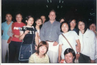 This is me acting as faculty advisor and guest speaker to an English Corner meeting in China.